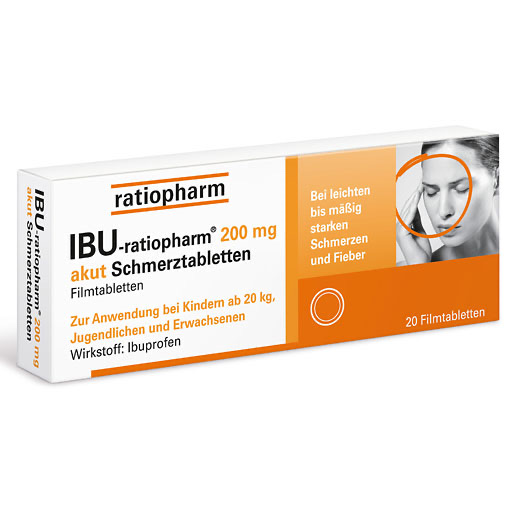 IBU-RATIOPHARM 200 mg akut Schmerztbl.Filmtabl.